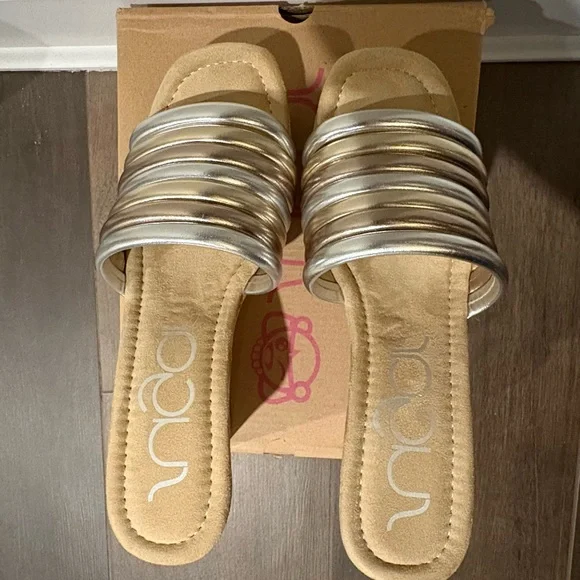 Sugar Metallic Wedge Sandals - Picture 3 of 6